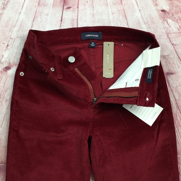 💙NWT J Crew 9” High Rise Toothpick Velvet Jean 24x27 1/2 - Picture 6 of 16